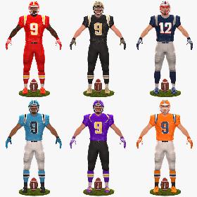American Football Players 2020 PBR Pack model